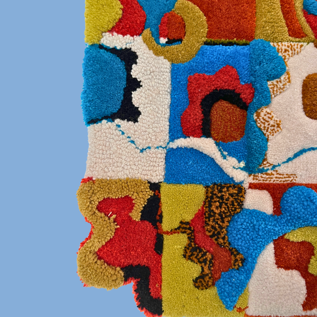 Shifting Grounds rug — corner detail showing tufted texture